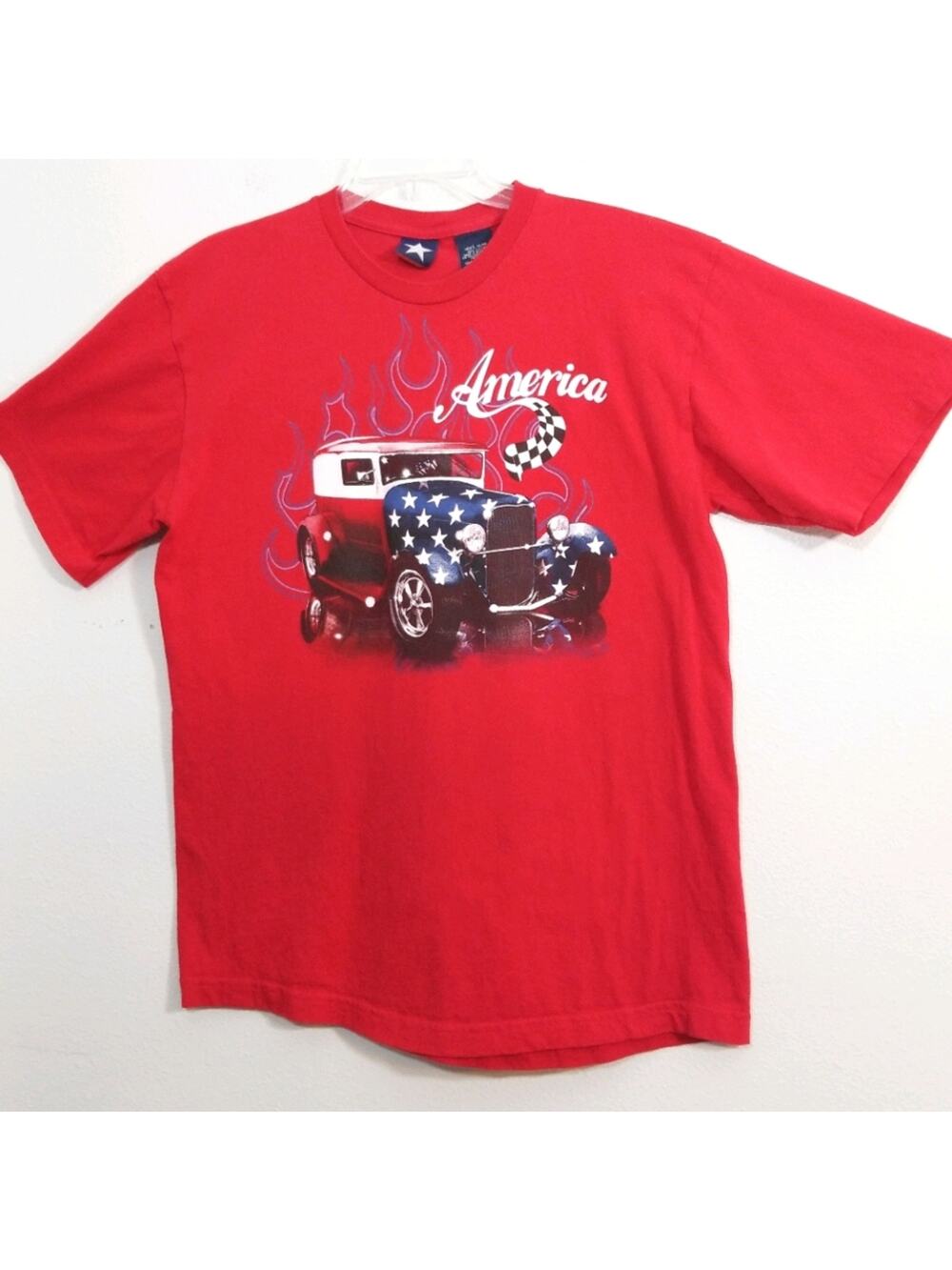 American Hot Rod red graphic t-shirt cotton tee L